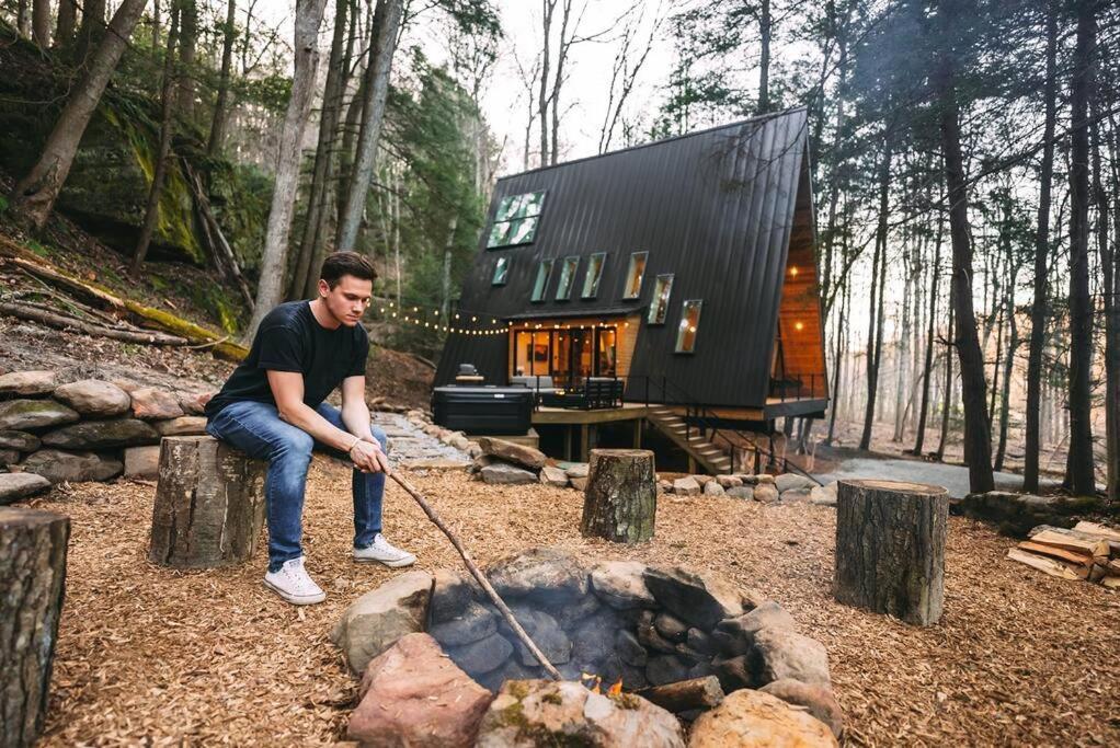 Dunlap Hollow A-Frame Rockbridge Exterior foto